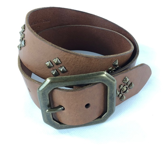 Belt Fashion Banana Republic Women Thin Beige Brown Leopard Faux Leather XS S M